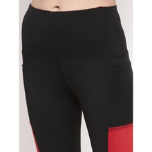 Cukoo Solid Black and Red Workout/Gym/ Yoga Track Pants for Women - Cukoo 