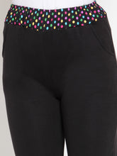 Cukoo Comfy: Black All Day/Night Pyjama with Multicolor Polka Dots for Women - Cukoo 