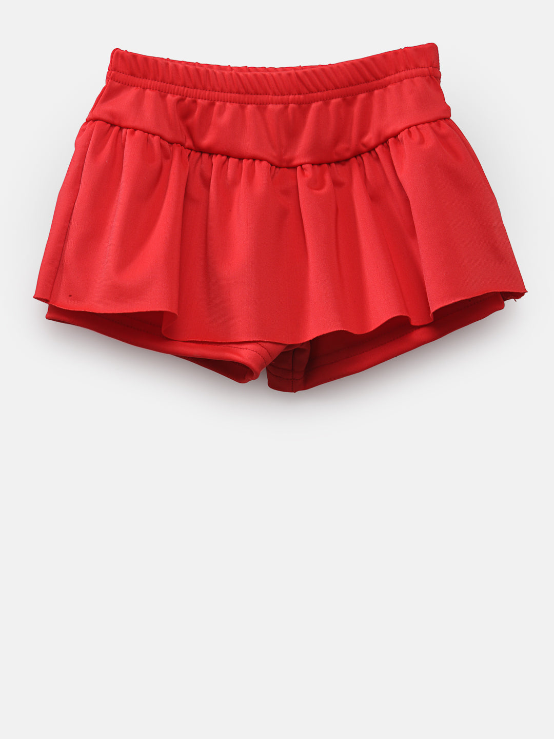 CUKOO Girls Solid Red Ruffled 2 PC Kids Swimsuit set Girl - Cukoo 