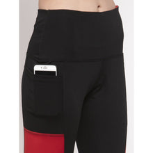 Cukoo Solid Black and Red Workout/Gym/ Yoga Track Pants for Women - Cukoo 