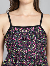 CUKOO Padded Geometric Print Two piece Skirtini Swimwear