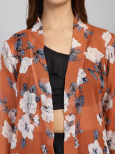 Brown Floral Print cover up Sarong