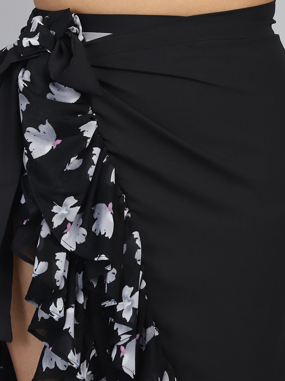 Black Ruffled cover up Sarong