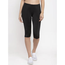 CUKOO Set of 2 Black & Blue 3/4th Tights for women - Cukoo 
