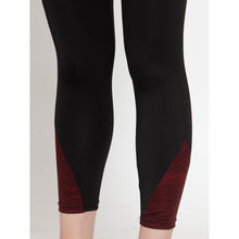 Cukoo Acitve Wear: Black Yoga Pants for Women Maroon Sides - Cukoo 