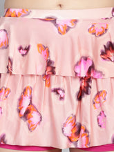 CUKOO Padded Pink Floral Skirtini Swimwear