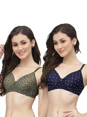 CUKOO Pack of 2 Lightly Padded Bra