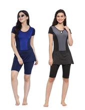 Cukoo Pack Of 2 Padded Black Swimwear/ Swimsuit/ Swim Dress