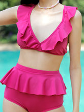 CUKOO Padded Pink Two piece Tankini Swimwear