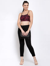 CUKOO Women Lightly Padded Maroon Abstract Printed Bralette Top - Cukoo 