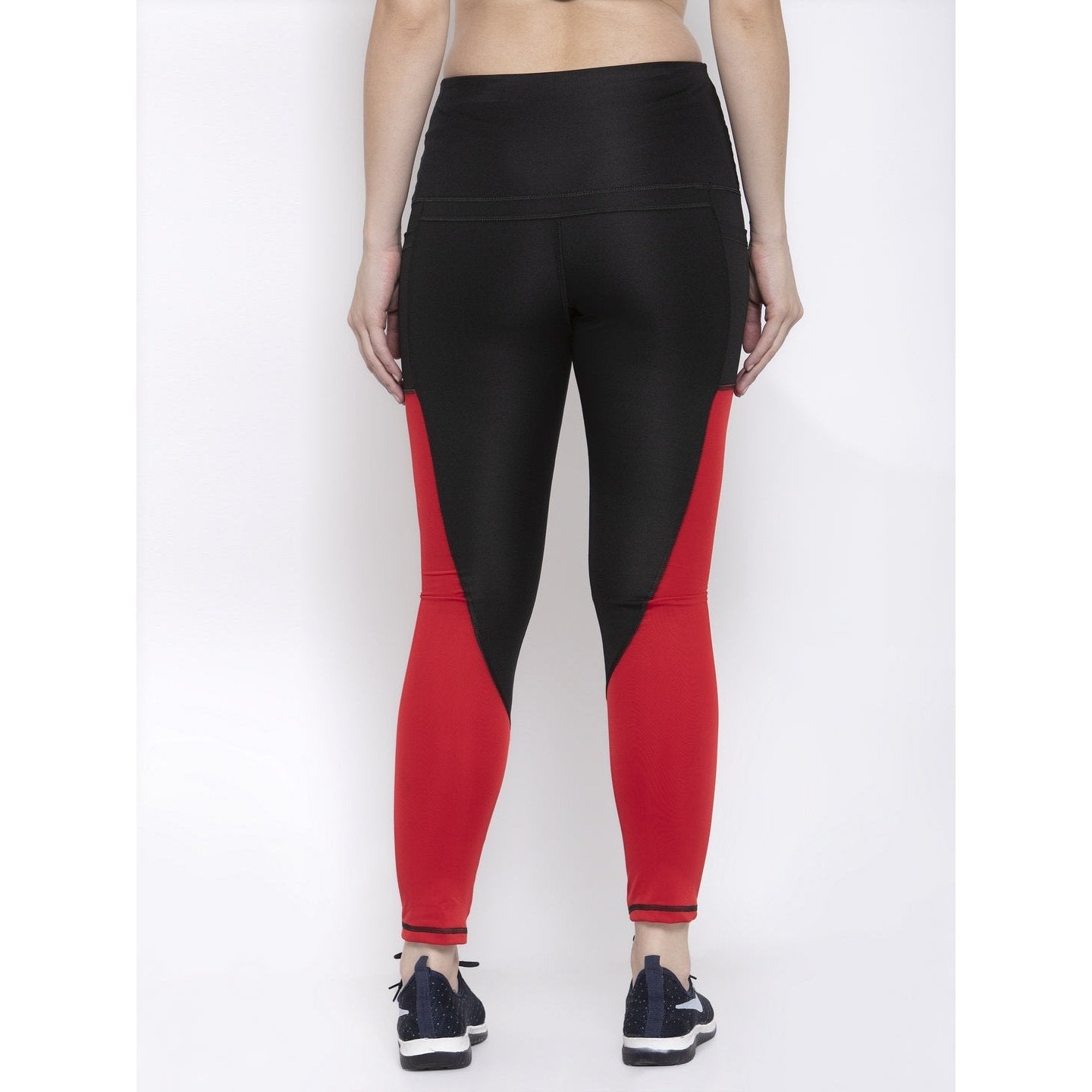 Cukoo Black Set of 2 Grey & Red Gym/ Yoga Track Pants for Women - Cukoo 