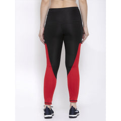 Cukoo Black Set of 2 Grey & Red Gym/ Yoga Track Pants for Women - Cukoo 