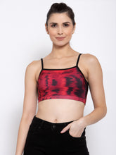 CUKOO Women Lightly Padded Red Printed Bralette Top - Cukoo 