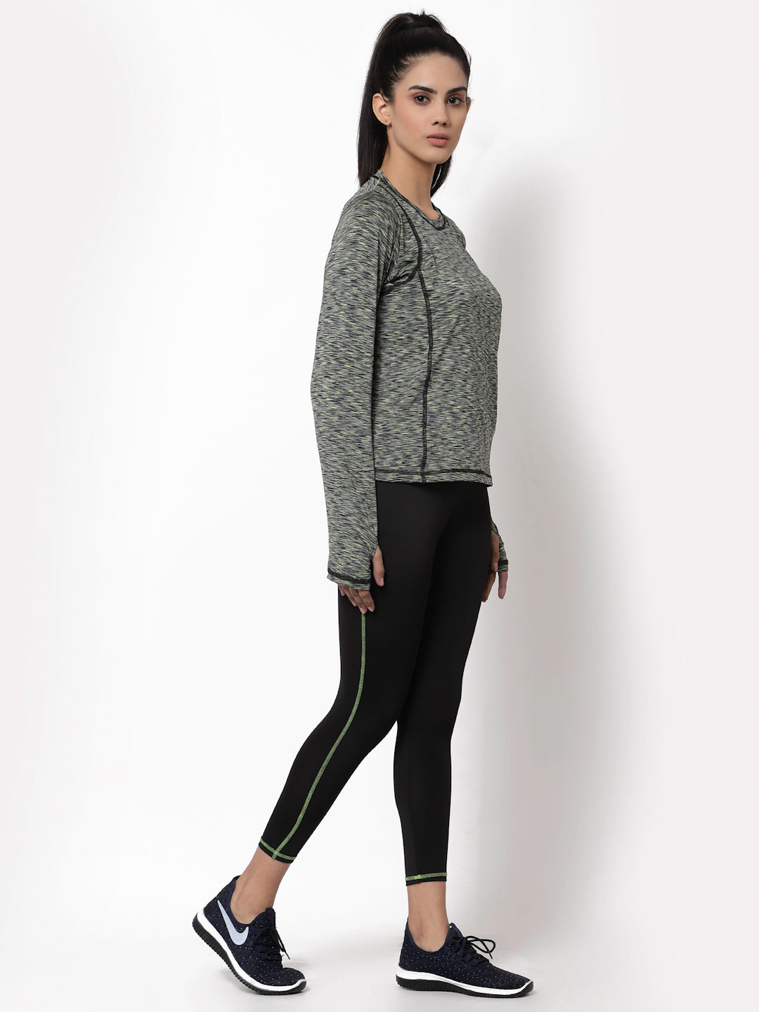 CUKOO Abstract Printed Green and Black Sports Dry Fit Track Suit - Cukoo 
