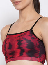 CUKOO Women Lightly Padded Red Printed Bralette Top - Cukoo 