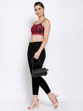 CUKOO Women Lightly Padded Red Printed Bralette Top - Cukoo 