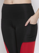 Cukoo Black Set of 2 Red & Printed Gym/ Yoga Track Pants for Women - Cukoo 