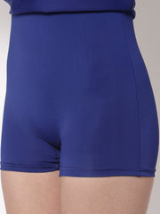 CUKOO Padded Swimwear with Criss Cross Back in Solid Blue color - Cukoo 