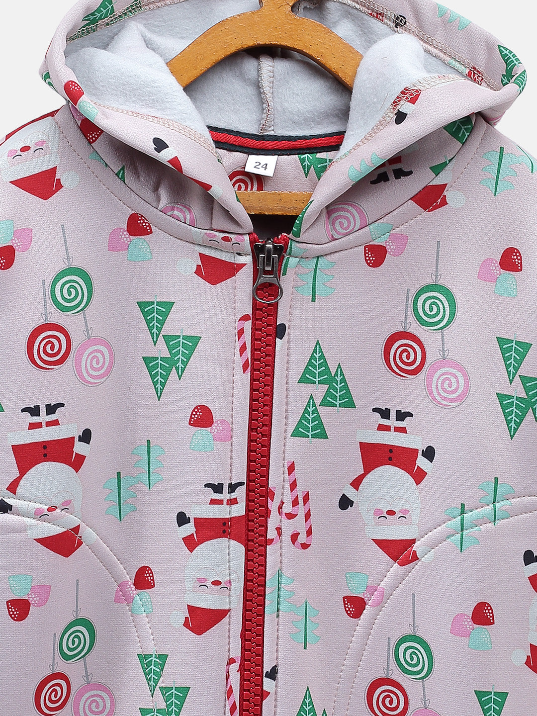 CUKOO Kids Xmas Santa Printed Grey Jacket - Cukoo 