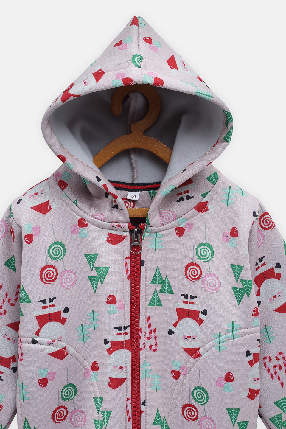 CUKOO Kids Xmas Santa Printed Grey Jacket - Cukoo 