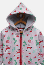 CUKOO Kids Xmas Santa Printed Grey Jacket - Cukoo 