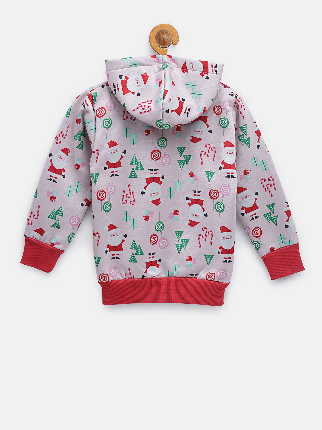CUKOO Kids Xmas Santa Printed Grey Jacket - Cukoo 