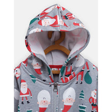 CUKOO Kids Christmas Santa Printed Grey Jacket - Cukoo 