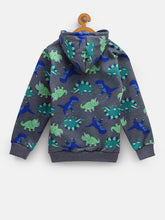 CUKOO Kids Grey Rhino and Dinosaur Printed Jacket - Cukoo 