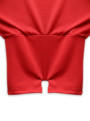 CUKOO Kids-Girls Red Solid Kids Swimsuit with Attached Shorts - Cukoo 