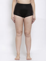 CUKOO Women Black High Waist Bikini Bottoms