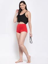 CUKOO Women Red High Waist Bikini Bottoms - Cukoo 