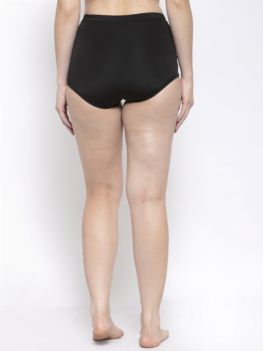 CUKOO Women Black Mesh High Waist Bikini Bottoms - Cukoo 
