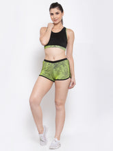 Cukoo Padded Black & Green Sports Bra - Cukoo 