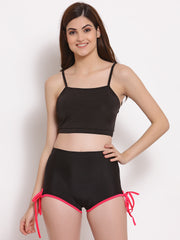 CUKOO Padded Black Knot Style Tankini Swimwear - Cukoo 