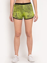 CUKOO Printed Green stretchable shorts for Women - Cukoo 