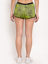 CUKOO Printed Green stretchable shorts for Women - Cukoo 