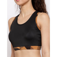 Cukoo Black & Brown Sports Bra Removable pads - Cukoo 