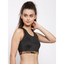 Cukoo Black & Brown Sports Bra Removable pads - Cukoo 