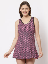 CUKOO Padded Pink Geometric Printed Swimwear - Cukoo 