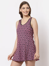 CUKOO Padded Pink Geometric Printed Swimwear - Cukoo 