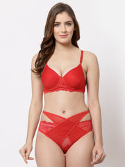 CUKOO Lacy Red Lingerie Set - Cukoo 