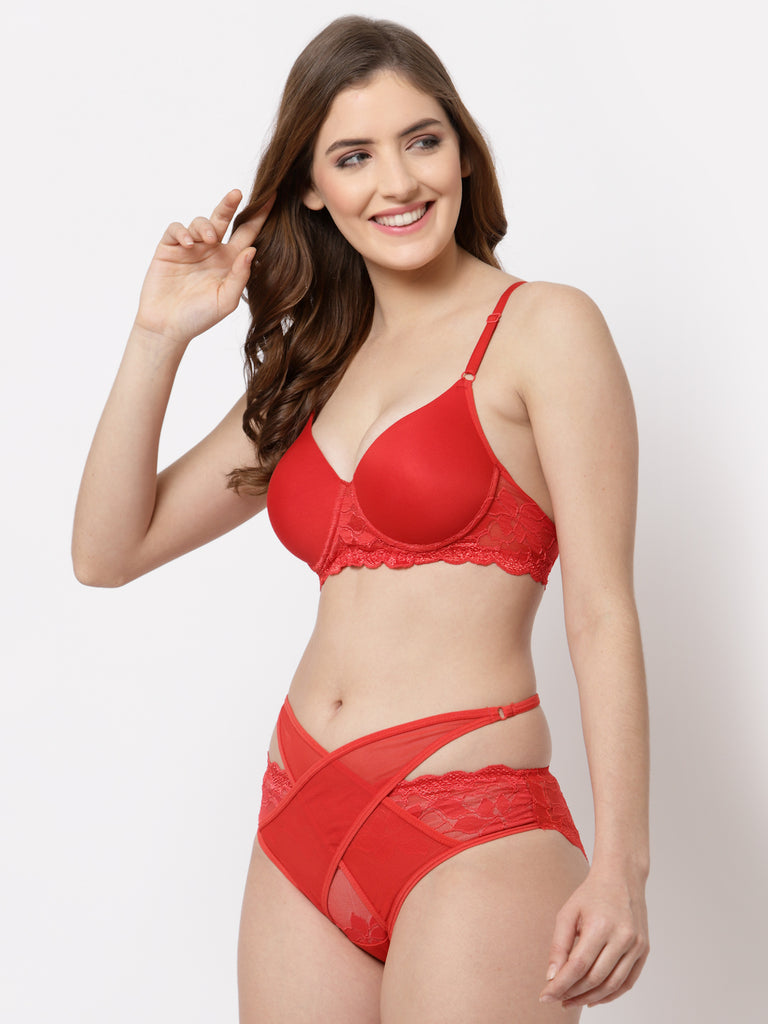 CUKOO Lacy Red Lingerie Set –
