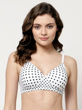 CUKOO White Polka Dot Padded Printed Bra