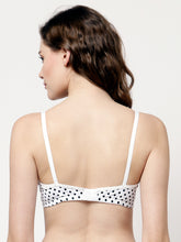CUKOO White Polka Dot Padded Printed Bra