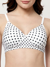 CUKOO White Polka Dot Padded Printed Bra