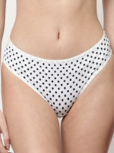 Cukoo White Polka Dot Printed super soft hispster panty