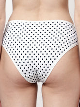Cukoo White Polka Dot Printed super soft hispster panty