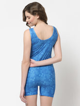 Cukoo Padded  Printed Blue Single Piece Swimsuit