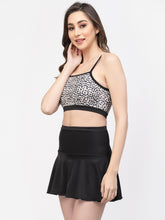 CUKOO Padded Leopard Printed Two piece Skirtini Swimwear