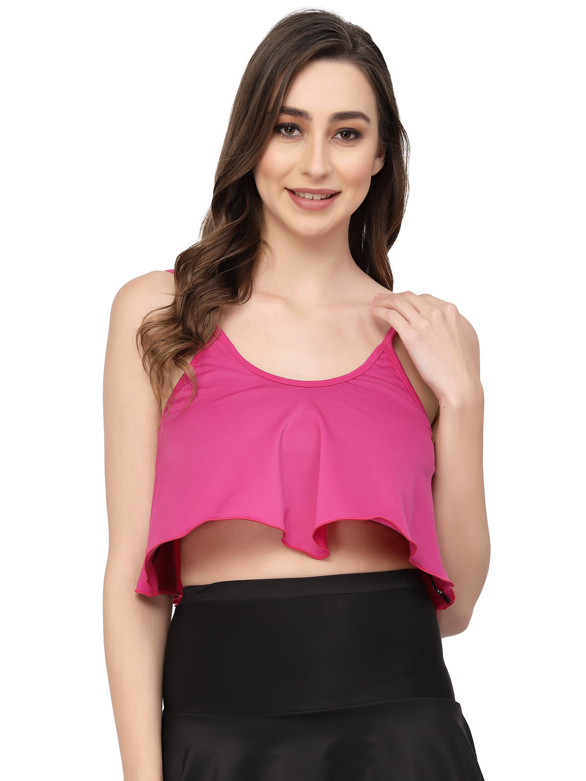 CUKOO Padded Pink Swim Top